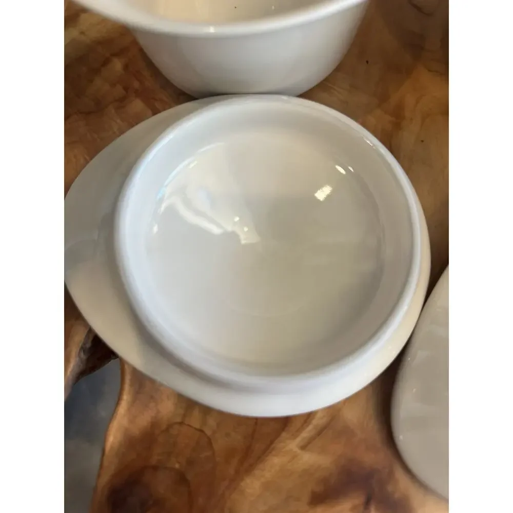 IKEA FARGKLAR Oven Serving Dish With Lid 5”(6.8 oz) Beige Set of 2 Never Used